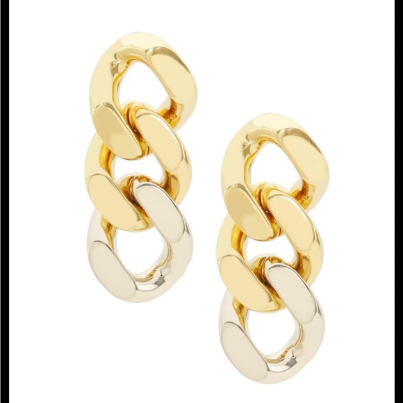 Saint Laurent Jewelry - ❌SOLD❌⭐️NWT⭐️Saint Laurent Bi-Color Cuban Link Earrings